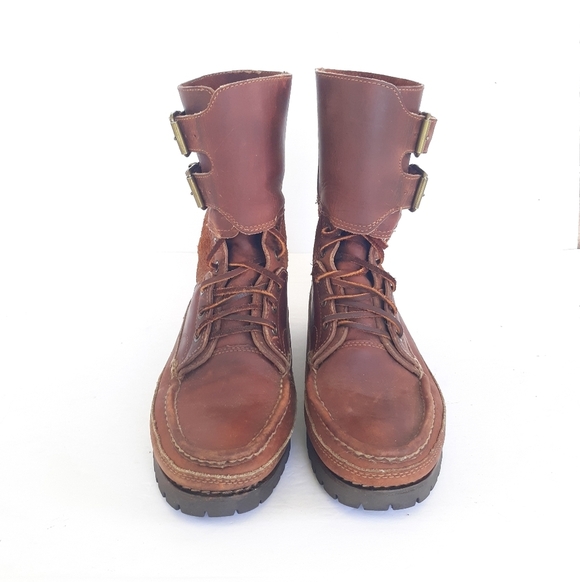 Vintage Polo Ralph Lauren Leather Boots Buckle - Picture 3 of 9